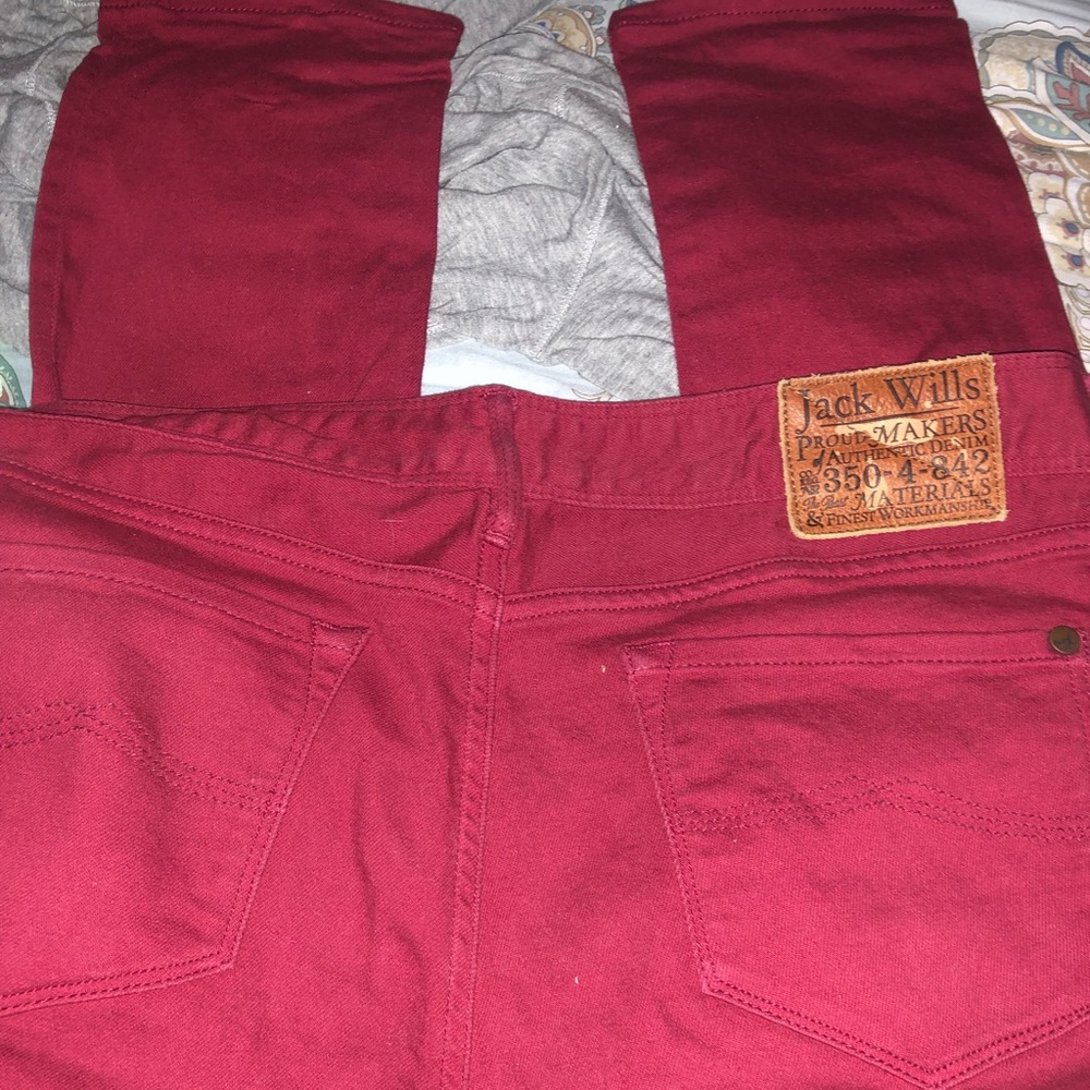 Red Jack Wills Skinny Jeans 28x34